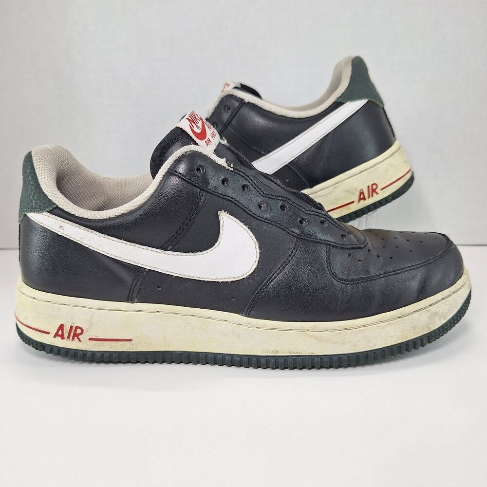 Nike Air Force 1 '07 Mens 8 Black Grove Green 315122-019 Athletic Shoes Sneakers